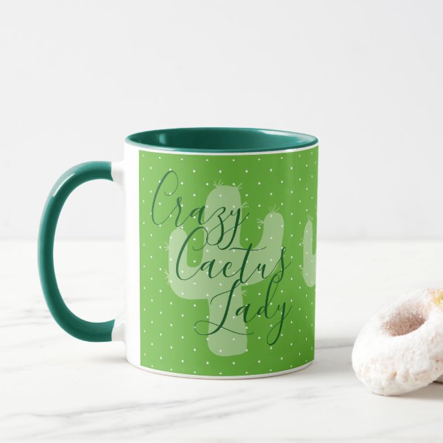 Crazy Cactus Lady Niedlich Cacti Tasse (Mit Donut)