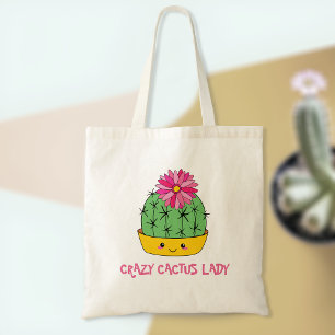 Crazy Cactus Lady Tote   Geschenkidee für Kaktusli Tragetasche