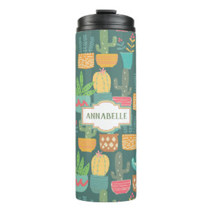 Crazy Cactus Personalize Thermosbecher