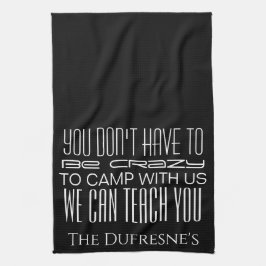 "Crazy Camping" Personalisiert Geschirrtuch