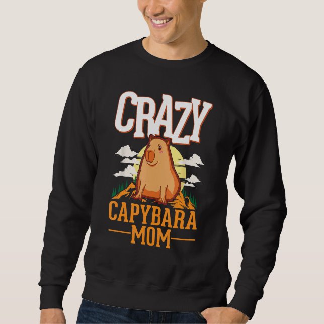 Crazy Capybara mom Capybara Girl Sweatshirt (Vorderseite)