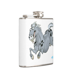 Crazy Cartoon Horse Hip Flask Flachmann