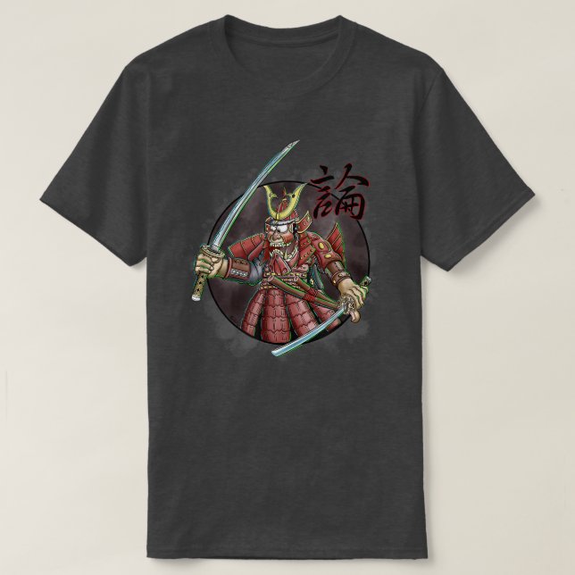 Crazy Cartoon Samurai  T-Shirt (Design vorne)