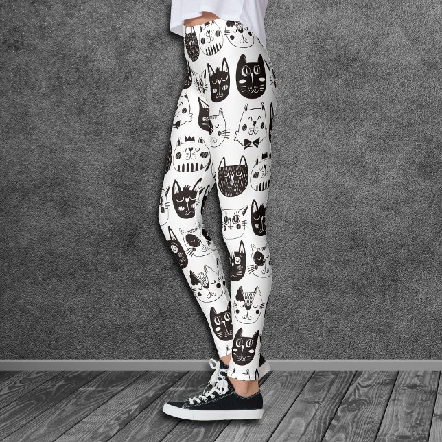 Crazy Cat Faces Muster Leggings (Von Creator hochgeladen)