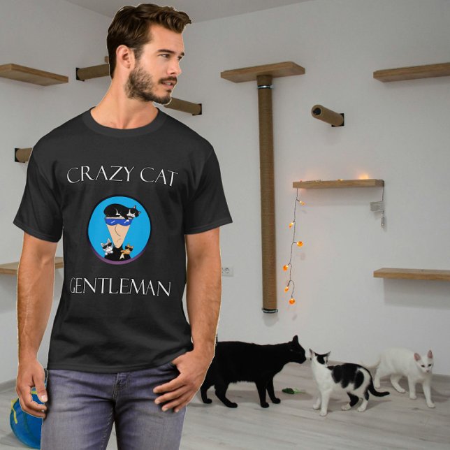 crazy cat gentleman T-Shirt (Von Creator hochgeladen)