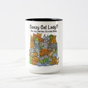 Crazy Cat Lady 2 Toned Tasse