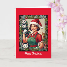 Crazy Cat Lady, 5" x 7" Faltschachtel Karte