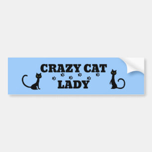 Crazy Cat Lady Autoaufkleber - Farbe ändern
