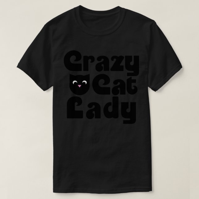 Crazy Cat Lady Black Cats T-Shirt (Design vorne)