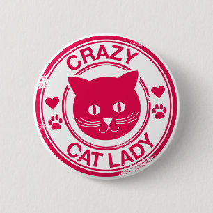 Crazy Cat Lady Button
