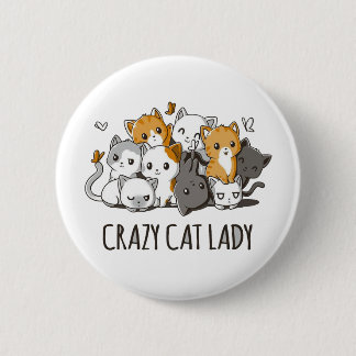 Crazy Cat Lady Button