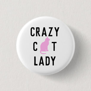 Crazy Cat Lady Button Button