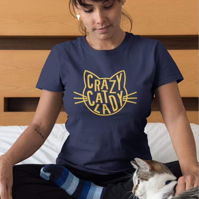 Crazy Cat Lady Cat Face T-Shirt (Von Creator hochgeladen)