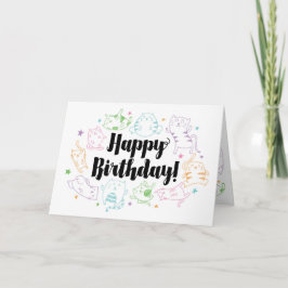 Crazy Cat Lady Custom Personalized Birthday Card Karte