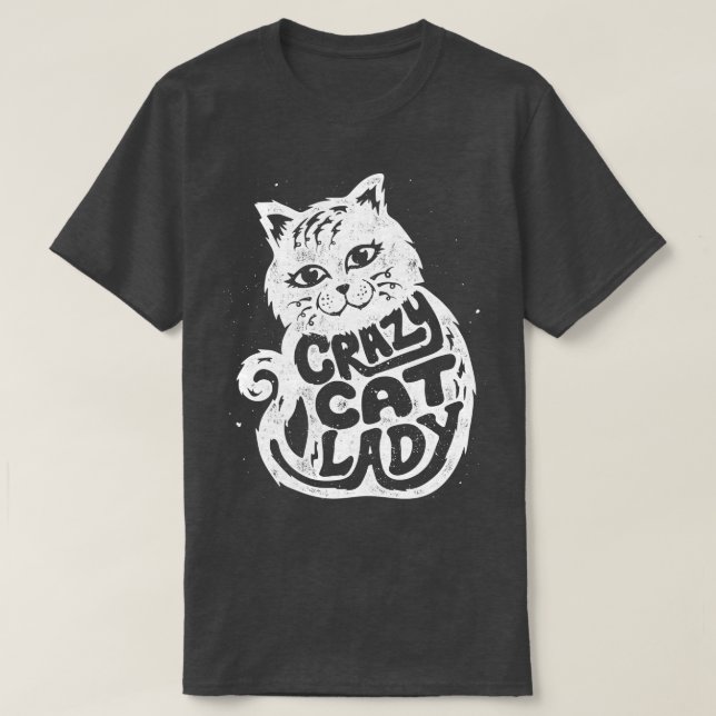 Crazy Cat Lady for Women Girls Kinder Katze Lover  T-Shirt (Design vorne)