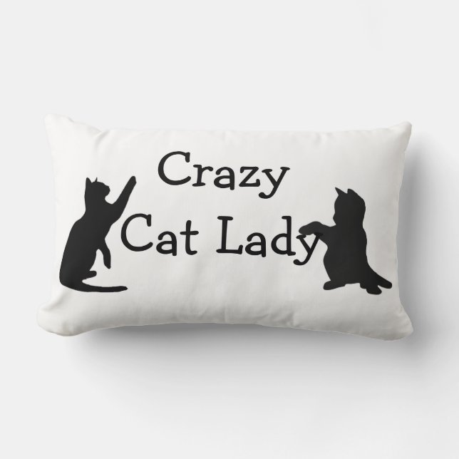 Crazy Cat Lady Fun Animal Art Lendenkissen (Vorderseite)