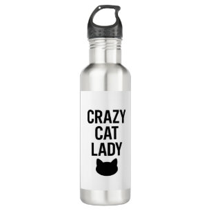 Crazy Cat Lady - Funny Cat Lover Geschenk Edelstahlflasche