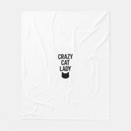 Crazy Cat Lady - Funny Cat Lover Geschenk Fleecedecke