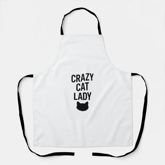 Crazy Cat Lady - Funny Cat Lover Geschenk Schürze (Vorderseite)