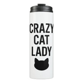 Crazy Cat Lady - Funny Cat Lover Geschenk Thermosbecher