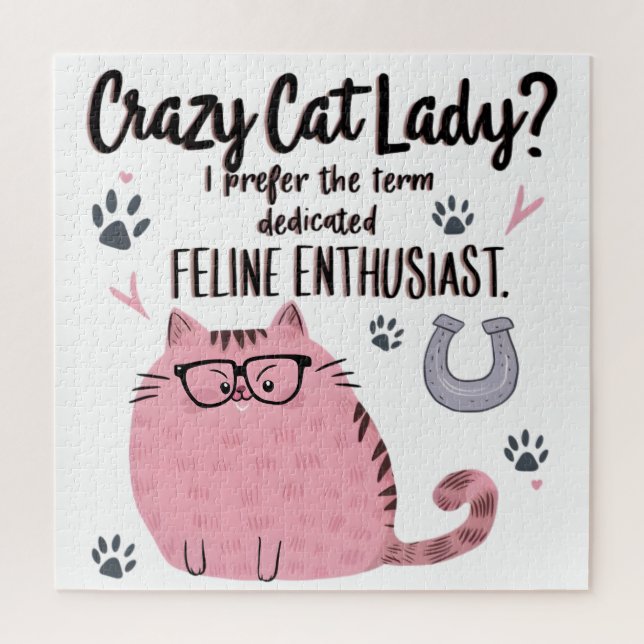 Crazy Cat Lady? Funny Cat Lover Gift  Puzzle (Vertikal)