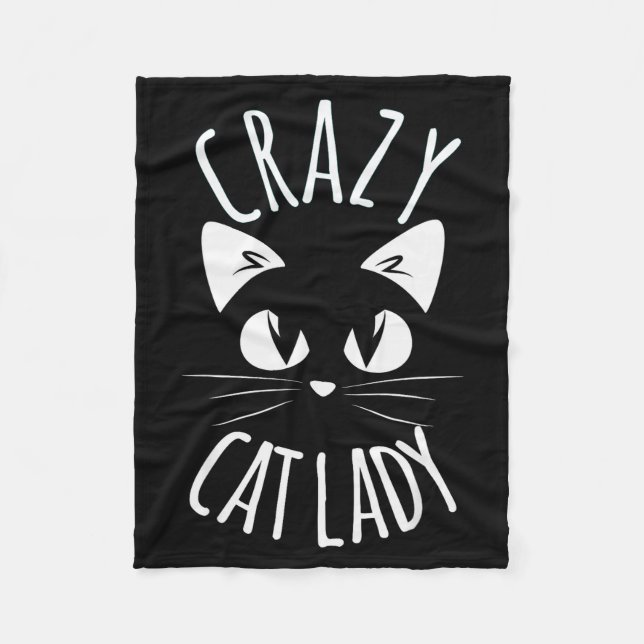 Crazy Cat Lady Funny Fur Mom Mother's Day Christma Fleecedecke (Vorderseite)