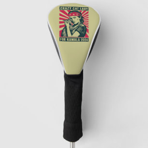 Crazy Cat Lady für Kamala 2024 Golf Headcover