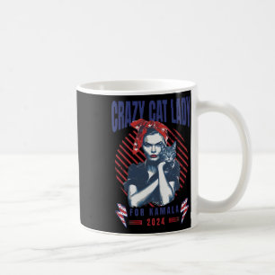 Crazy Cat Lady für Kamala 2024 Kaffeetasse