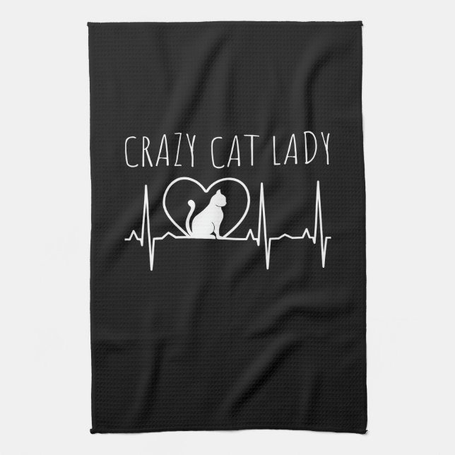 Crazy Cat Lady Geschirrtuch (Vertikal)