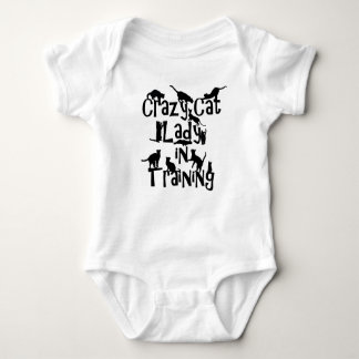Crazy Cat Lady in Training Baby Jersey Bodysuit Baby Strampler