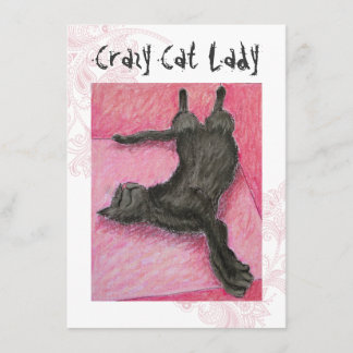 Crazy Cat Lady Indie zum Geburtstag einlädt Einladung