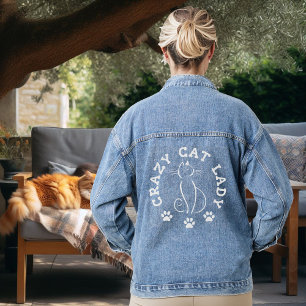 CRAZY CAT LADY JEANSJACKE