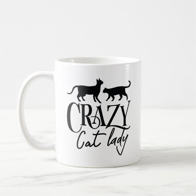 Crazy Cat Lady Kaffeetasse (Links)