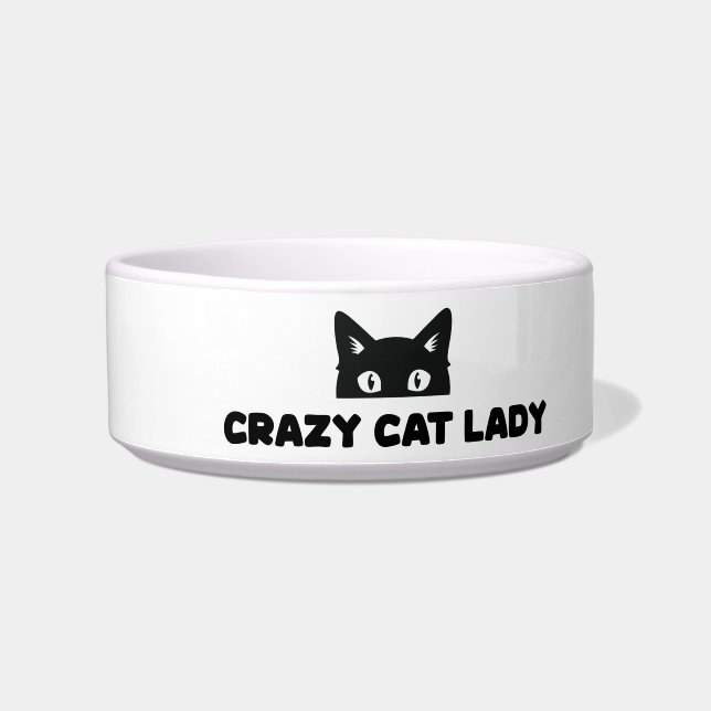 Crazy Cat Lady Keramik Pet Bowl Napf (Links)