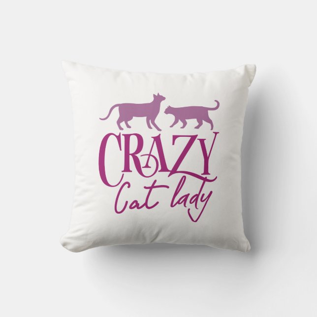 Crazy Cat Lady Kissen (Vorderseite)
