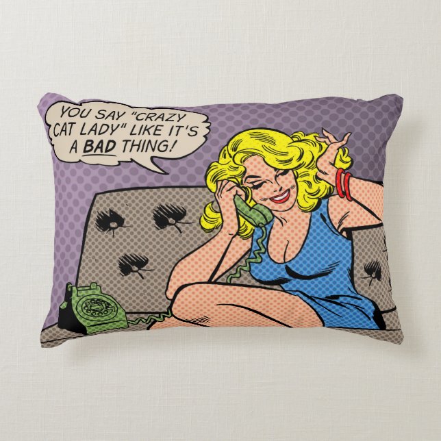 "Crazy Cat Lady" Kopfkissen Dekokissen (Vorderseite)
