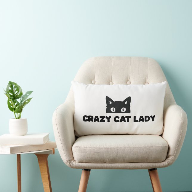 Crazy Cat Lady Lumbar Throw Kissen (Stuhl )