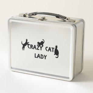 Crazy Cat Lady Metall Brotdose