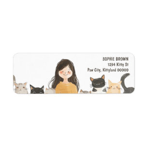 Crazy Cat Lady Niedlich Kittens Rücksendeadresse