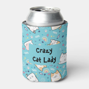 Crazy Cat Lady Niedlich Kitty Cats Whimsical Muste Dosenkühler
