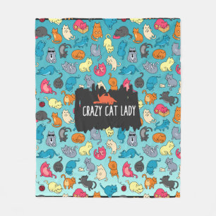 Crazy Cat Lady Niedlich und spielerisch Cat Patter Fleecedecke