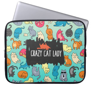 Crazy Cat Lady Niedlich und spielerisch Cat Patter Laptopschutzhülle