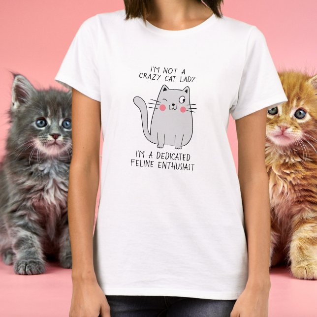 Crazy Cat Lady Niedlich Winking Gray Cat Minimal T-Shirt (Von Creator hochgeladen)