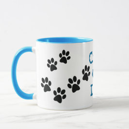 Crazy Cat Lady Pawprints Design Coffee Tasse