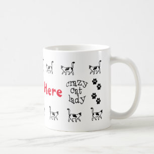 Crazy Cat Lady Personalisierte Mug Cup Tasse