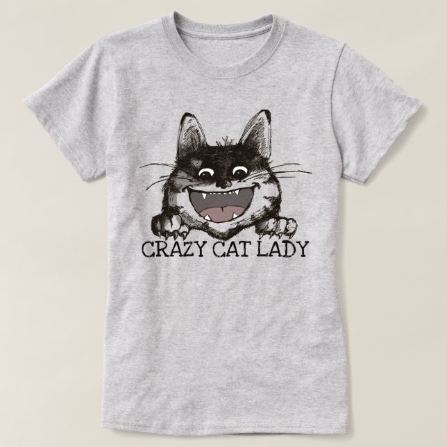 Crazy Cat Lady Personalize T-Shirt (Design vorne)
