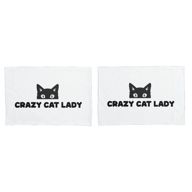 Crazy Cat Lady Pillowcases Kissenbezug (Vorderseite-Set)
