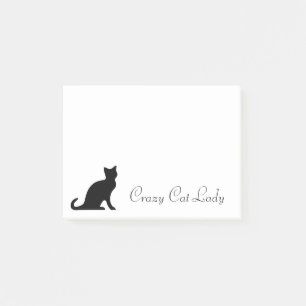 Crazy Cat Lady Post-it® Notes Schwarzkätzchen Post-it Klebezettel