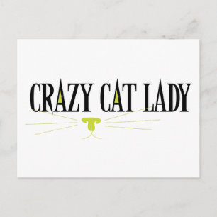 Crazy Cat Lady Postkarte