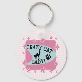 Crazy Cat Lady - Retro Schlüsselanhänger